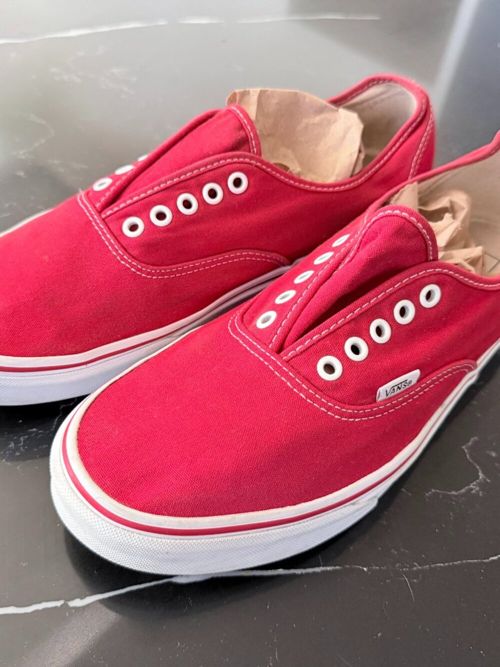 Red Vans Authentic Shoes Men’s Size 12